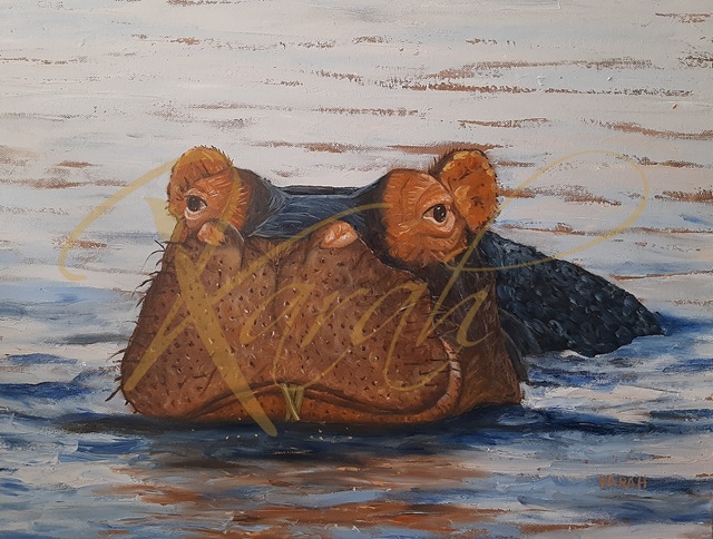 Karah Art - painting- Hippo