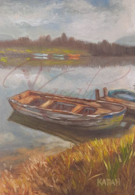 Karah Art - painting - Boats at Peace