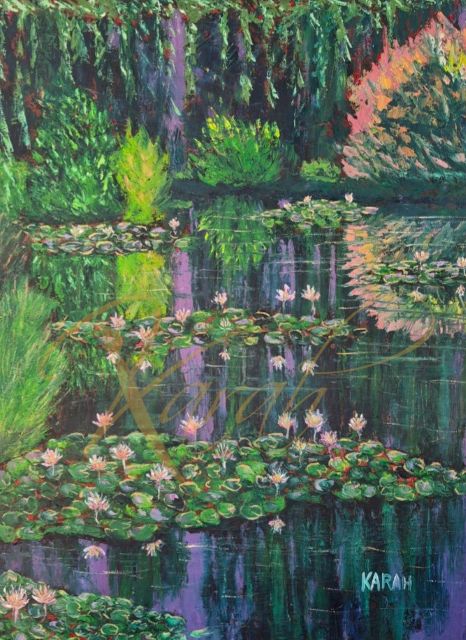 Karah Art - painting - lily pond