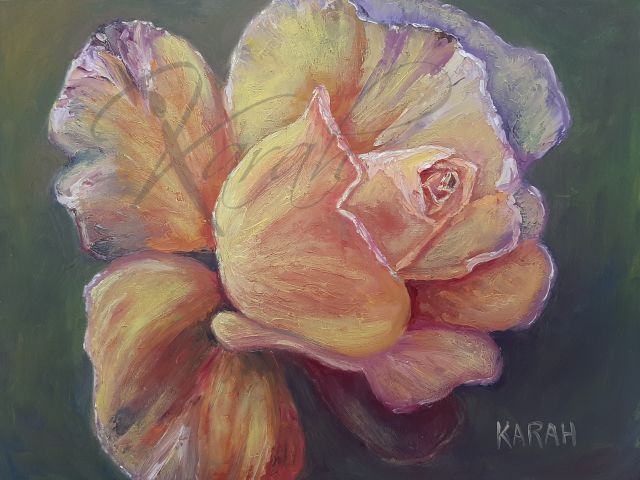 Karah Art - painting - yellow rose