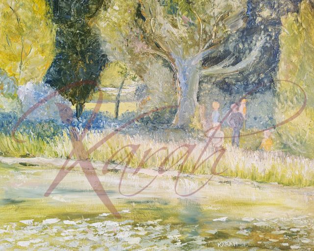 Afternoon-at-the-river-Karah-art-painting
